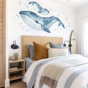 Baleines et Bulles – Stickers muraux